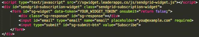 SG Widget Code